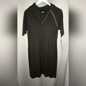 🖤 NWT Calvin Klein Asymmetrical Knit Sweater Dress – Size Large 🖤
